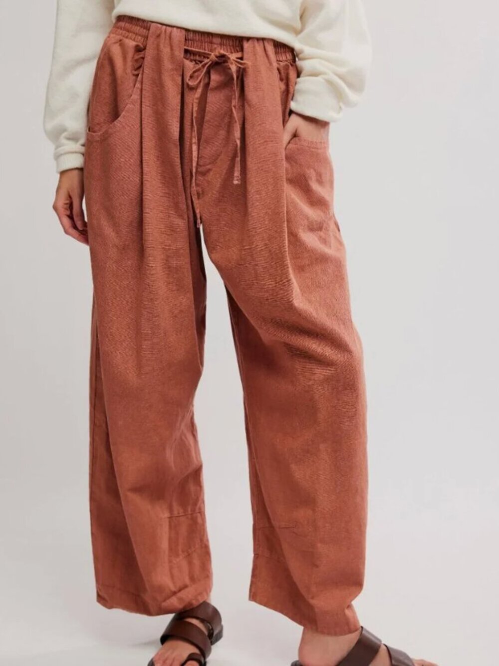 FREE PEOPLE NWT Chambers Laid Back Pull On Pants / Canyon Sunset - XS